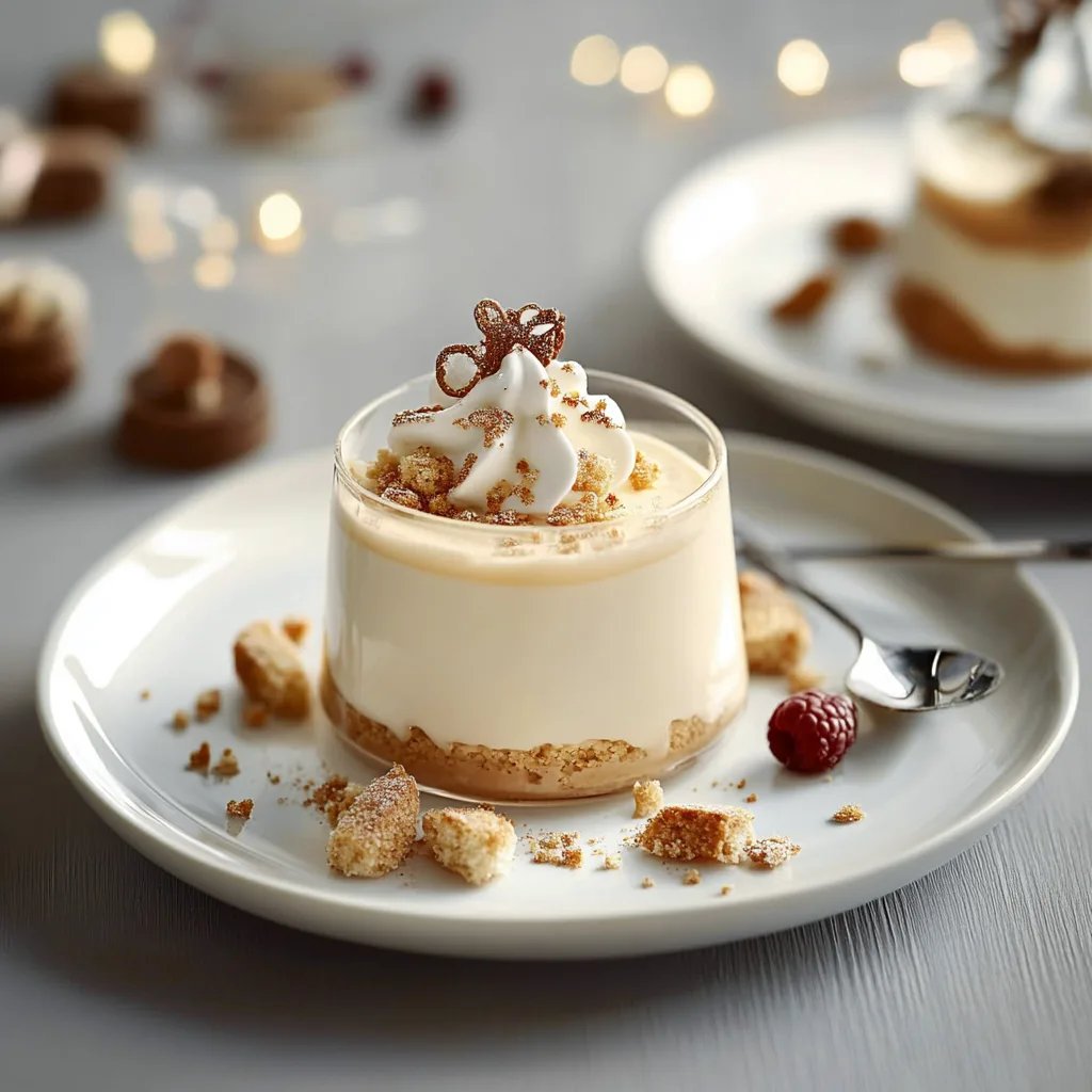 Weiße Lebkuchen-Mousse mit weißer Schokolade