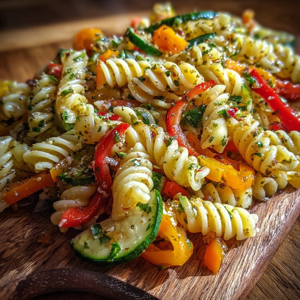 Mediterraner Nudelsalat Mit Gurke