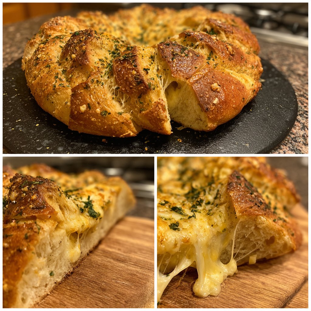 Zupfbrot Mit Käsefüllung