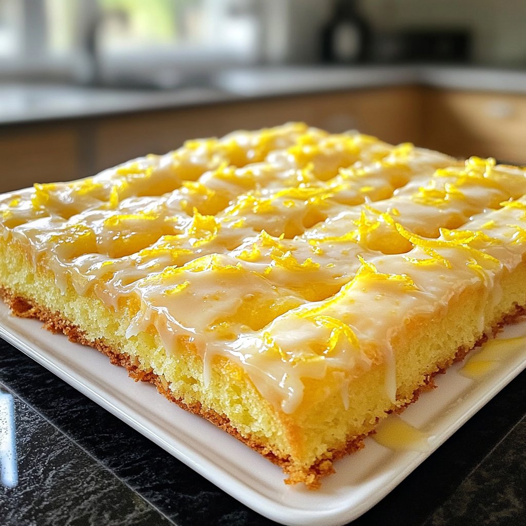 Saftiger Zitronenkuchen vom Blech
