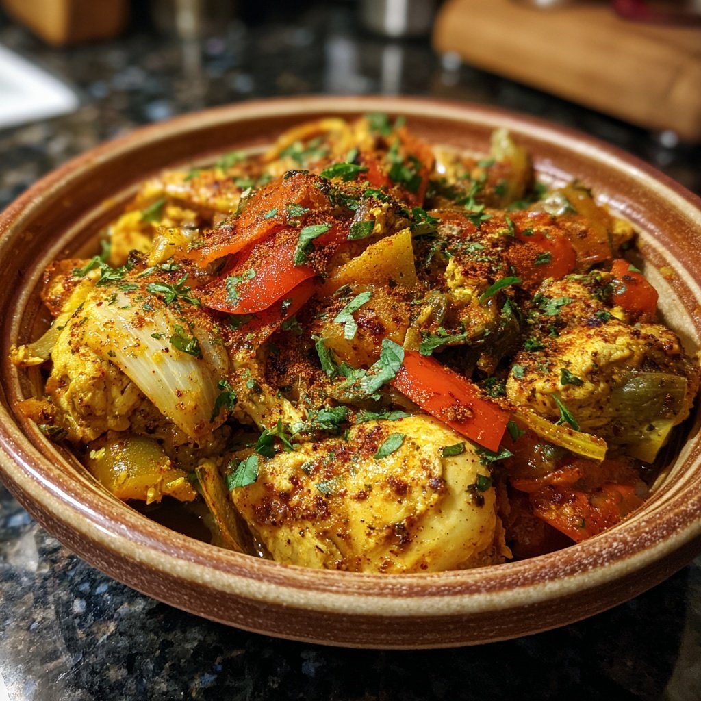 Internationale Küche Marokkanisches Hähnchen-Tagine