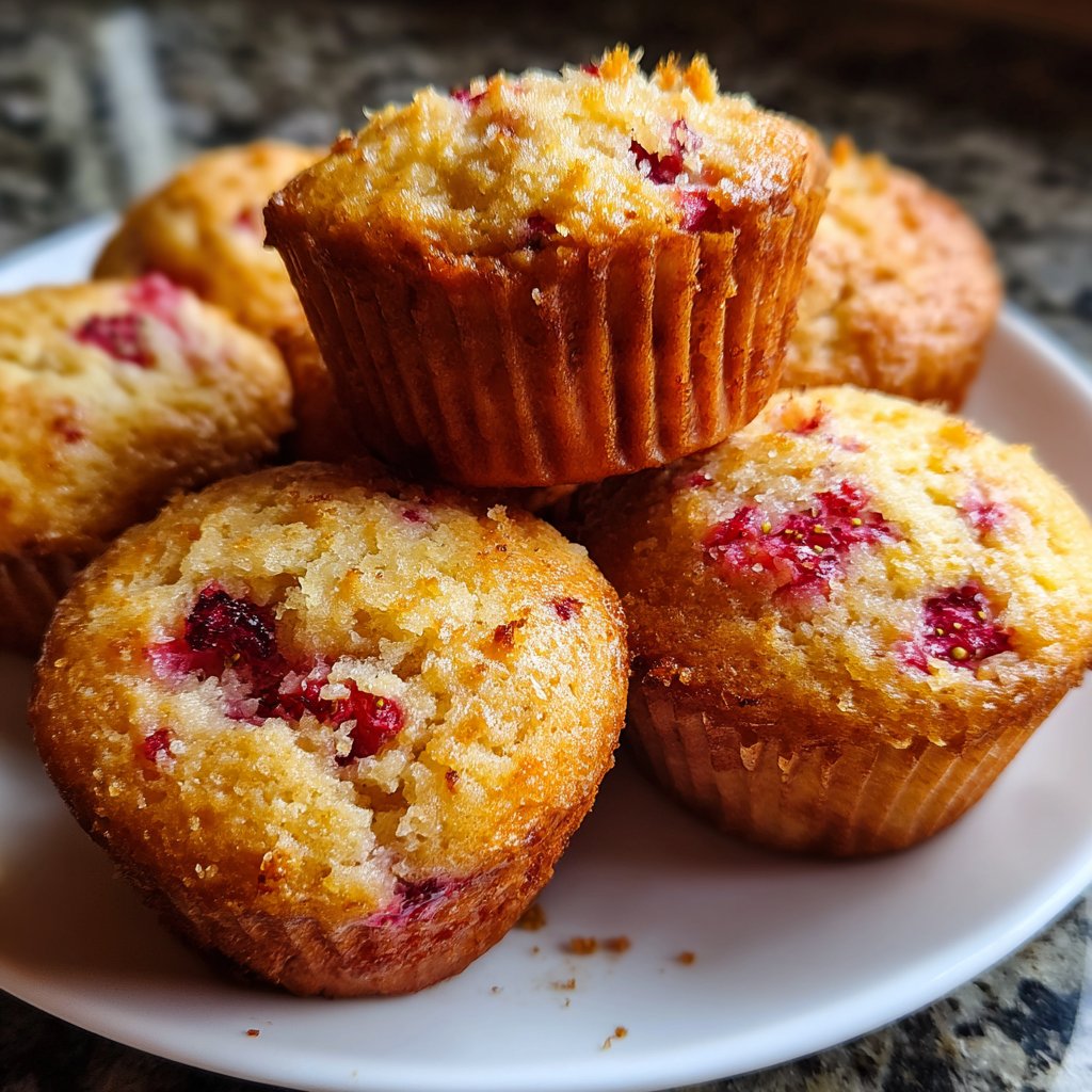 Muffins mit Erdbeerstückchen