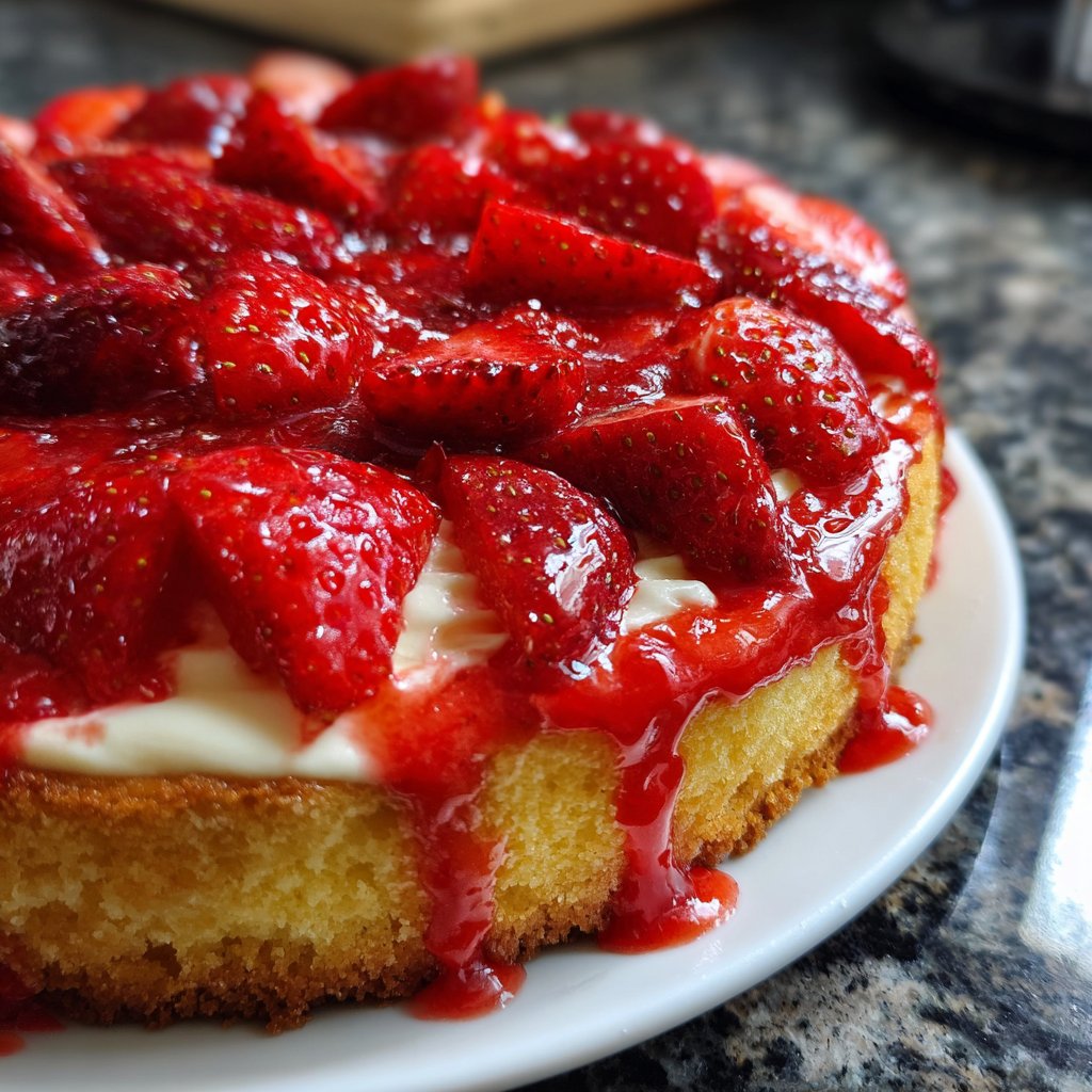 Saftiger Erdbeerkuchen Mit Vanillecreme