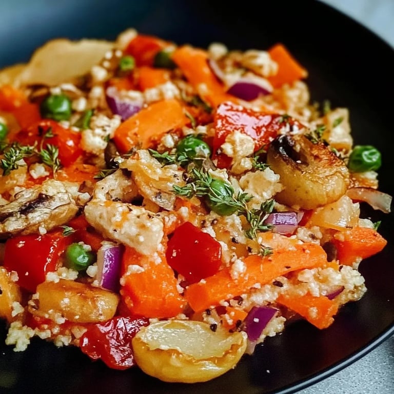 Blumenkohl-Reis mit Gemüse und Frischkäse!