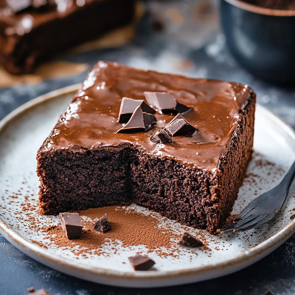 Saftiger Schokoladenkuchen in der Kastenform