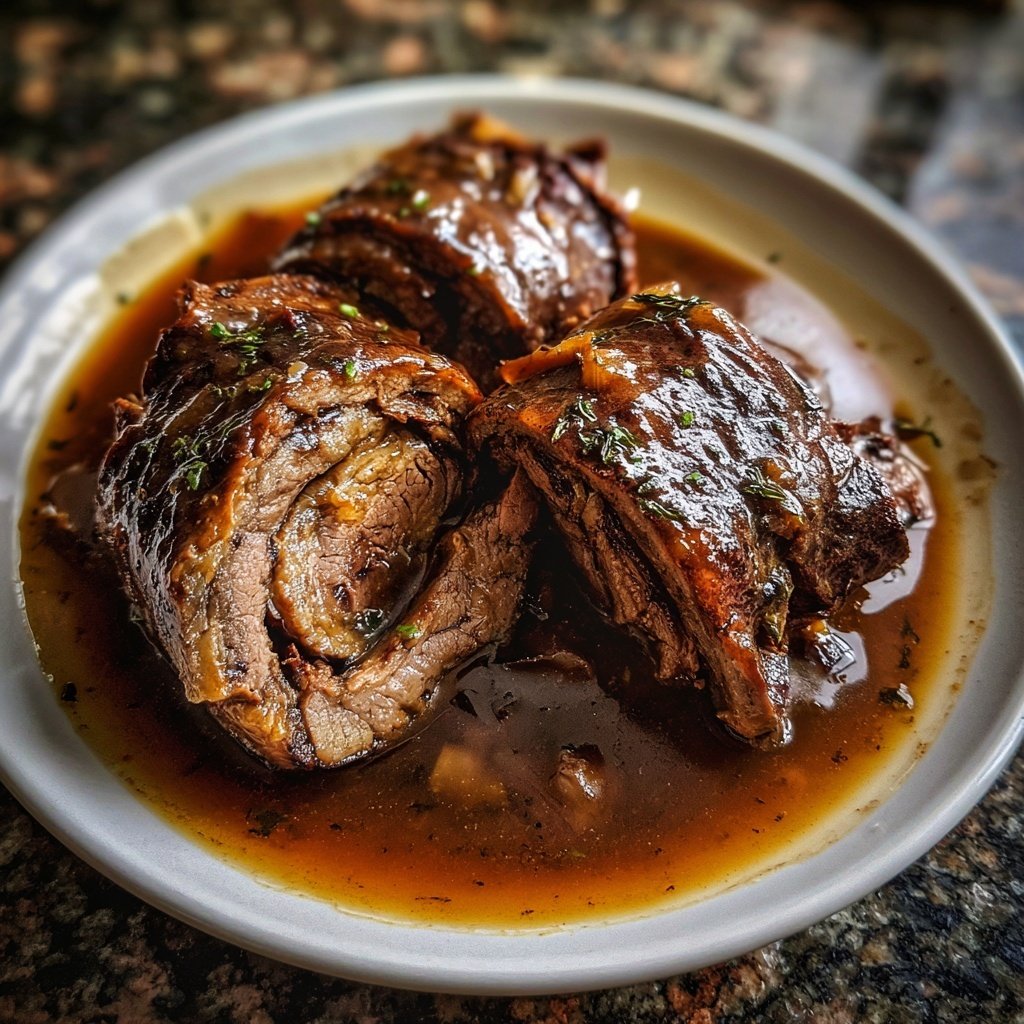 Hausmannskost Rinderrouladen mit Rahmsoße