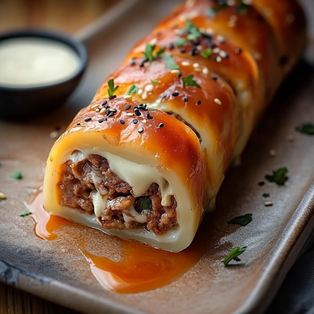 Hackfleisch-Käse-Rolle